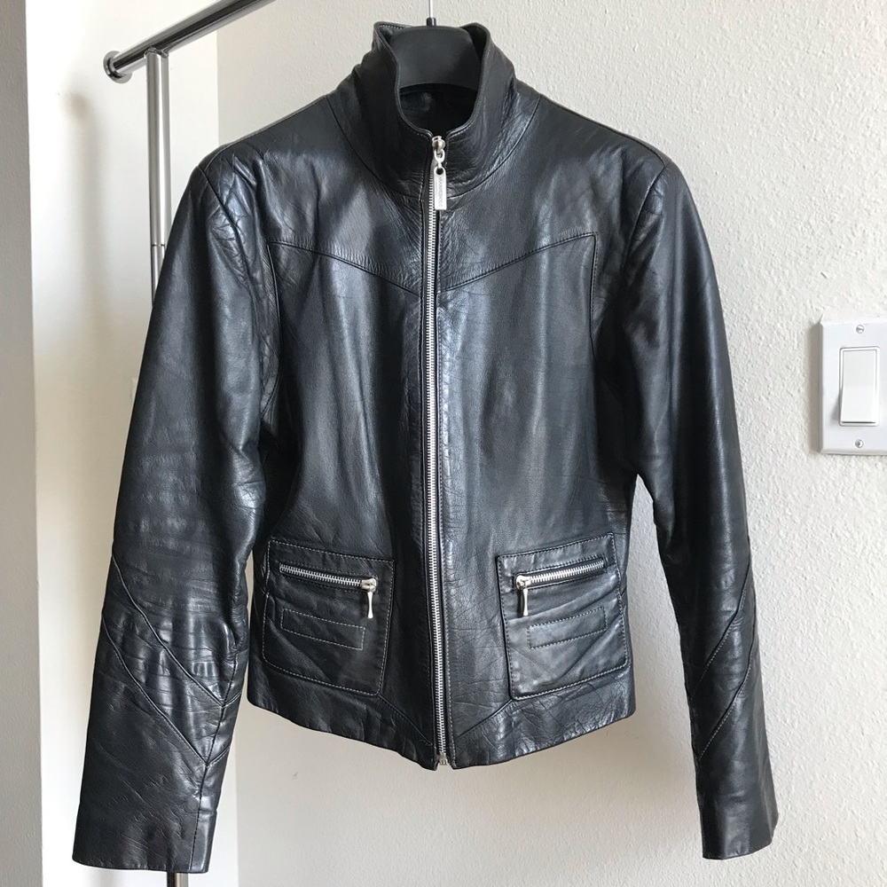 Marruecos Black Genuine Leather Jacket